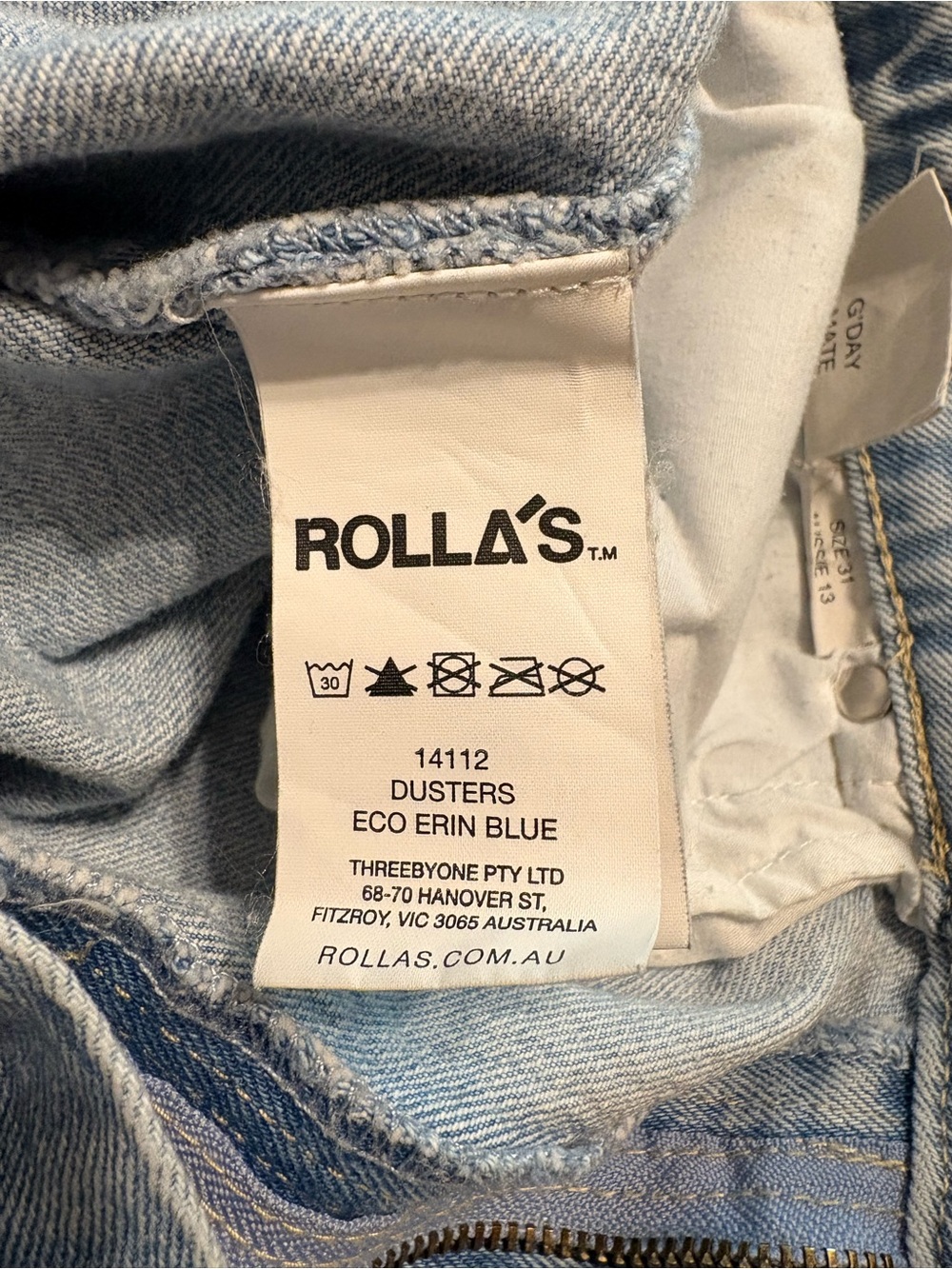 ROLLA'S High Rise Dusters Slim Eco Erin Blue - Picture 8 of 9